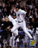 Derek Jeter celebrating after scoring winning run of 2004 ALDS game 2 ©Photofile Photographie