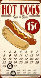Calendario: perritos calientes Cartel de chapa