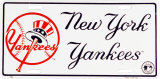 NY Yankees License Plate Plaque en métal