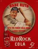 Babe Ruth Red Rock Cola Blikskilt