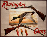 Remington Arms 2 Shotguns & Ducks Tin Sign