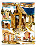 Outhouses Tin Sign by Bob Bates