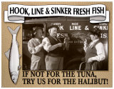 Three Stooges: Frischer Fisch (englischer Text) Blechschild