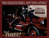 Three Stooges Fire Department Blikskilt
