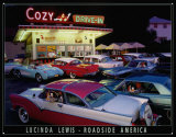 Lauschiges Drive-In Blechschild von Lucinda Lewis