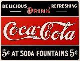 Coca Cola: botella de 1915 Cartel de chapa