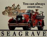 Seabrave Fire Engine Tin Sign