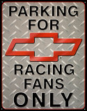 Parken nur für Chevy-Rennwagen-Fans Blechschild