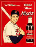 Ted Williams' Moxie Tin Sign