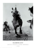 Seabiscuit à Frente do War Admiral, 1938 Posters