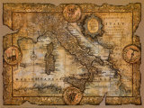 Italian kartta Julisteet tekijänä John Douglas