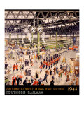 Southern Railway Train Station Giclee Print