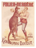 Folies Bergere, Boxing Kangaroo Reproduction procédé giclée