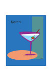 Martini in Blue Giclee Print by ATOM Martini in Blue Giclee Print by ATOM