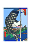 Carpa-stendardo al Suidobashi-Surugadai Stampa giclée di Hiroshige II