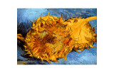 Two Cut Sunflowers, c.1887 reproduction procédé giclée par Vincent van Gogh