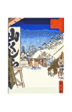 Bikuni Bridge in Snow Stampa giclée di Hiroshige II