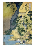 The Kannon Shrine at the Kiyo Falls at Sakanoshita on the Tokaido, from the Series A Journey to the Reproduction procédé giclée par Katsushika Hokusai