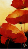 Three Red Poppies II Print by Jettie Rosenboom