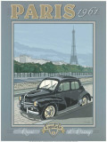 Paris 1961, 4Cv Posters by Bruno Pozzo