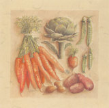 Vegetables IV, Carrots Prints by Laurence David
