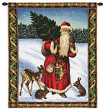 Father Xmas Red Wall Tapestry