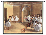 Dance Foyer Wall Tapestry by Edgar Degas