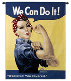 Rosie the Riveter Wall Tapestry by J. Howard Miller