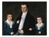 Portrait of John Jacob Anderson and His Sons, Edward and William Giclee Print by Joshua Johnson