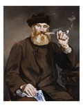 Man Smoking a Pipe Giclee Print by Edouard Manet