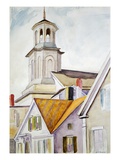 Church Steeple and Rooftops Giclee Print by Edward Hopper