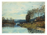 La Seine à Bougival Reproduction procédé giclée par Alfred Sisley