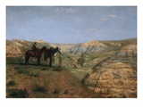 Cowboys in the Badlands reproduction procédé giclée par Thomas Eakins