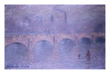 Waterloo bridge, Effet de brouillard Reproduction procédé giclée par Claude Monet