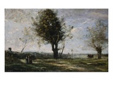 La Rencontre au Bord du Chemin Giclee Print by Jean-Baptiste-Camille Corot