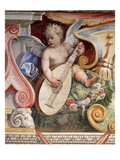 Angel Playing a Lute from the Salon of the Muses in the Villa Medici in Florence Giclee Print by Araldo Luca