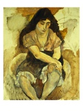 Seated Girl Giclee Print by Jules Pascin
