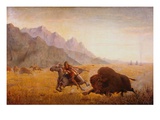 The Buffalo Hunter Giclee Print by Seth Eastman