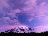 Pink Clouds Above Mount Rainier Photographic Print by Pat O'Hara