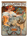 Biscuits Lefevre Utile Giclee Print by Alphonse Mucha