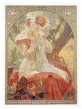 Lefèvre Utile, Sarah Bernhardt Reproduction procédé giclée par Alphonse Mucha