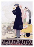 Autos Spyker Reproduction procédé giclée par Vanderhem 