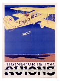 Transports par Avion Giclee Print by Terrando 
