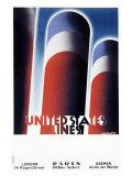 Adolphe Mouron Cassandre - United States Line Digitálně vytištěná reprodukce