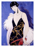 Beauty in Blue Giclee Print by Georges Barbier