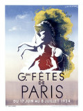 Adolphe Mouron Cassandre - Grandes Fetes de Paris Digitálně vytištěná reprodukce