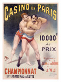 Casino de Paris, Championnat de lutte reproduction procédé giclée par PAL (Jean de Paleologue) 