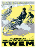 Verschuuren T.W.E.M. Cycling and Motor Race Giclee Print by Charles Verschuuren