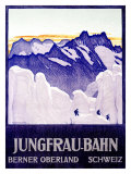 Jungfrau Bahn Giclee Print by Emil Cardinaux