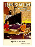 Red Star Line, Anvers to New York Giclee Print